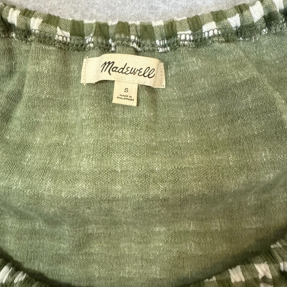 Madewell Jacquard Puff-Sleeve Mini Dress Gingham Check Womens Size S - Picture 8 of 13